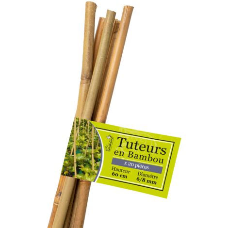La Cordeline Set di 20 tutor in bambù LTB60-20, naturale