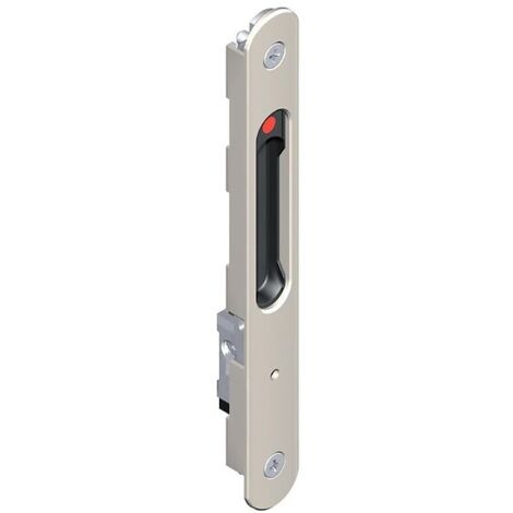 La Croisee Ds – Fermeture simple à crochet aluminium RAL 9006 19cm – Compatible portes coulissantes – Installation rapide – Mécanisme anti-crochetable