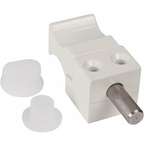 La Croisee Ds – Verrou coulissant blanc DS 6219 – Installation en applique – Pêne rond 19.5mm – Fixation à vis pour châssis de doublage - DS6219-036