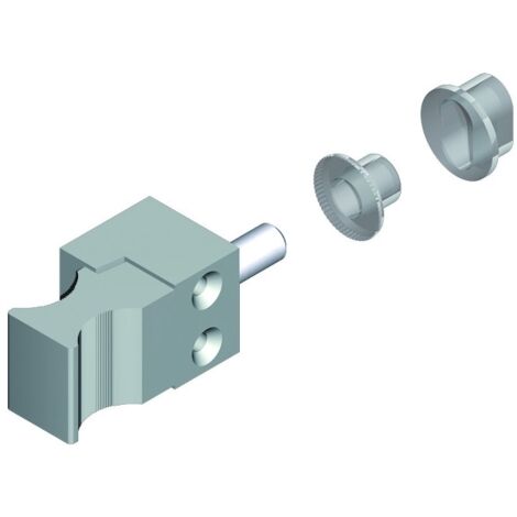 La Croisee Ds – Verrou de fenêtre alu satiné – Fixation à visser – Pêne rond 19.5mm – Pour baies coulissantes – Finition gris RAL 9006