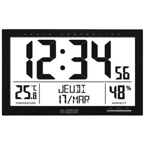 La Crosse - Dcf Clock With Calendar, Temperature, Humidity And Alarm