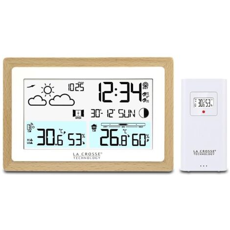La Crosse Technology Stazione meteo con contorno in legno WS6282