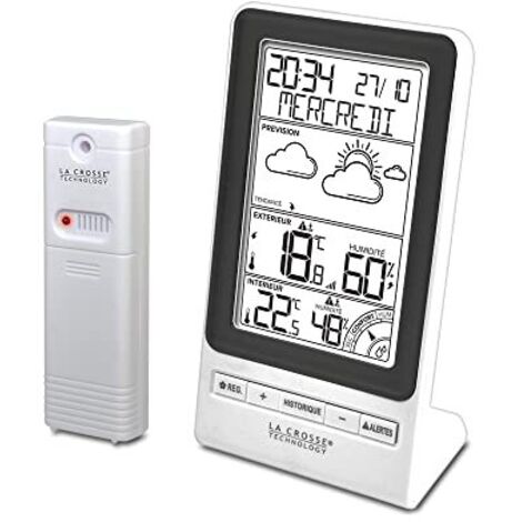 La Crosse Technology - WS6819 Stazione Meteo con Previsione, Avvisi di Temperatura e Indice di Comfort - Nero
