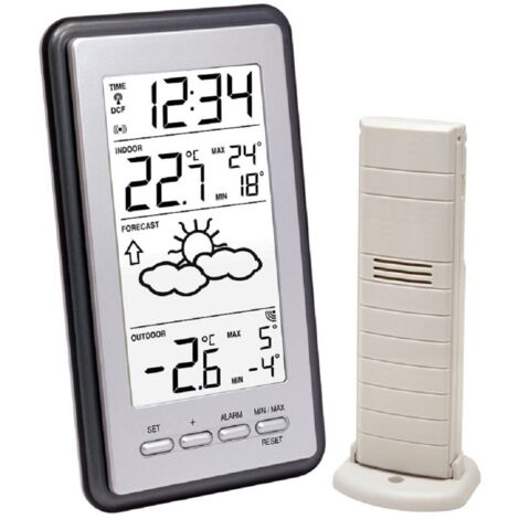 La Crosse Technology WS9130IT-S-MEG - Stazione metereologica con Temperatura Interna/Esterna, Colore: Grigio Metallizzato