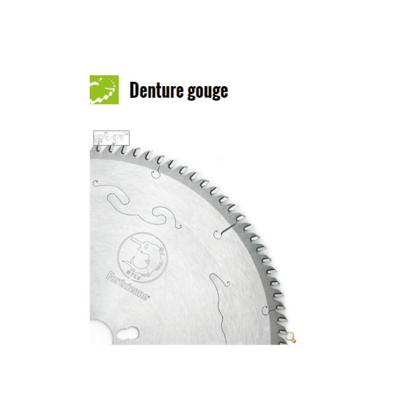 Forézienne - La : Lame carbure gouge 220mm - 48 dents négative