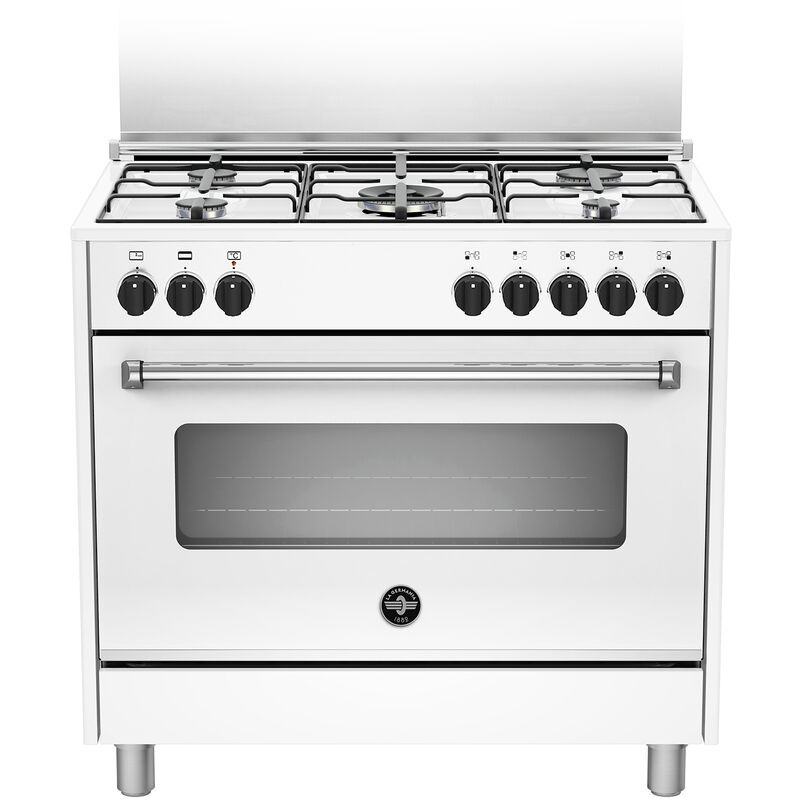 Image of Cucina Elettrica AMN965EBV 5 Fuochi a Gas Forno Elettrico Classe a Dimensioni 90 x 60 cm Colore Bianco Serie Americana - La Germania