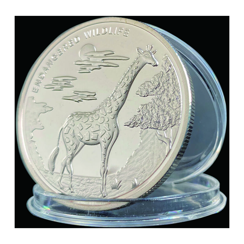 La giraffa ha progettato le monete d&39argento le