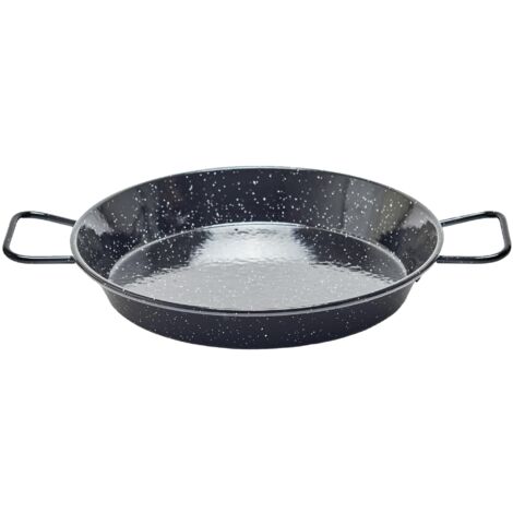 La Ideal padella per paella in acciaio smaltato, nero, 20 cm