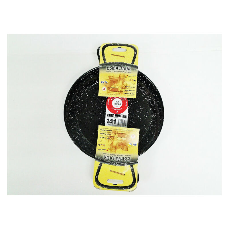 Garcima - la ideal Po�le � Paella en Acier �maill�, Noir, 24�cm