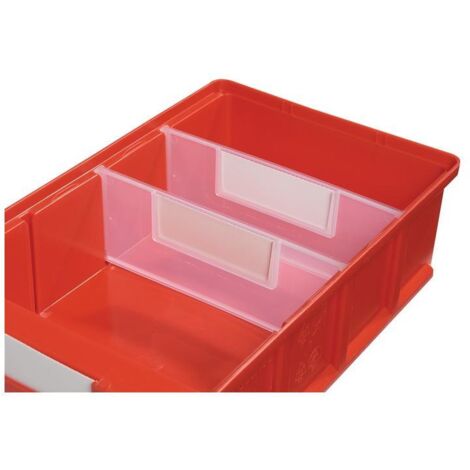 LA-KA-PE 25x Cloison de séparation pour bac de rangement L 186 mm - VKB/TR 186 - 25