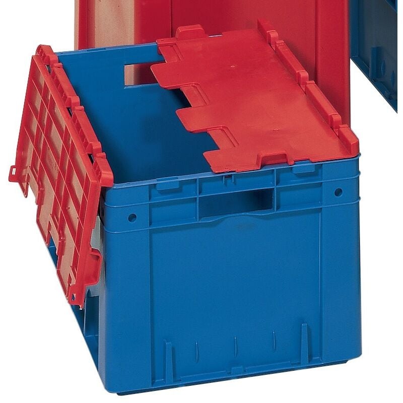 Coperchio pieghevole in PP L600xP400mm blu con cerniera 4 pezzi/cartone