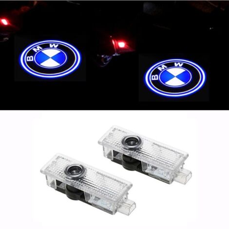La lumière de bienvenue de 2 pièces convient à la voiture BMW BMW Led lumière de projection laser logo lumière de porte éclairage modifié lumière d'ambiance