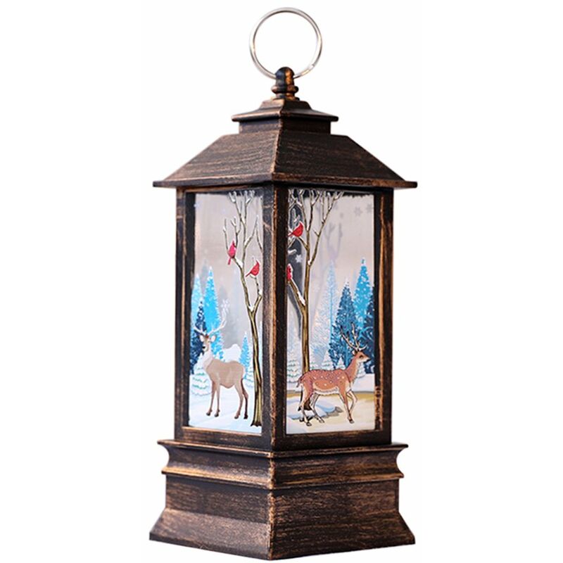 

Happyshopping - La luz de la llama de la Navidad llevo la luz alces / la nieve / la lampara colgante de la decoracion del hogar del modelo de Papa