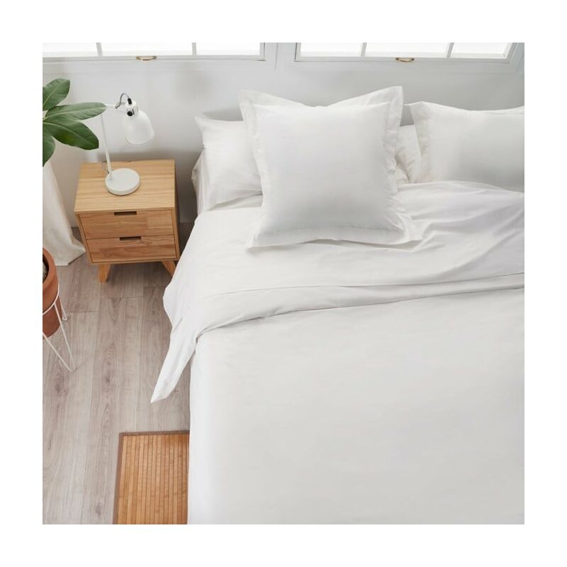 

Juego de sábanas Algodón 3p - Basic Blanco cama 160cm Algodón - Blanco - cama 160cm - La Mallorquina