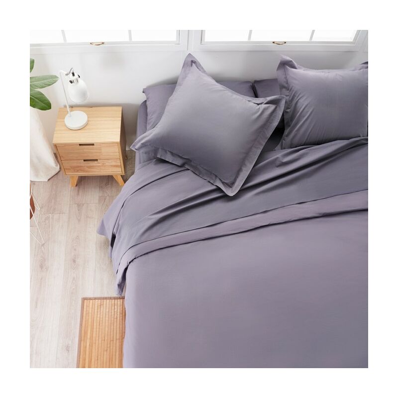 

LA MALLORQUINA Juego de sábanas Algodón 3p - Basic Plomo cama 160cm Algodón - Plomo - cama 160cm