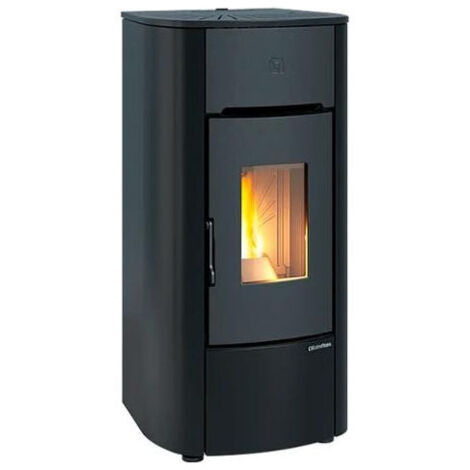 La Nordica 001294802 Mariella Stufa a Pellet Ventilata 7 kW 92% Classe A+ 15 Kg tramoggia 201 m³ colore Nero