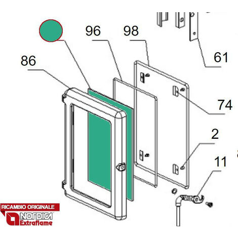 STUFA A COMBUSTIBILE BIOTANOLO 3500W FIAMMETTA VENTILATA NERA 35MQ