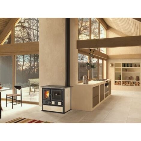 La Nordica CUCINA A LEGNA ROSA 5.0 VST CERAMICA Col. Liberty Panna