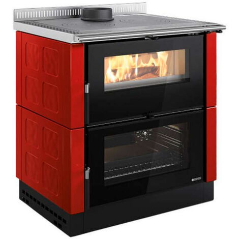 LA NORDICA Cucina a Legna VERONA XXL MAIOLICA VST Bordeaux