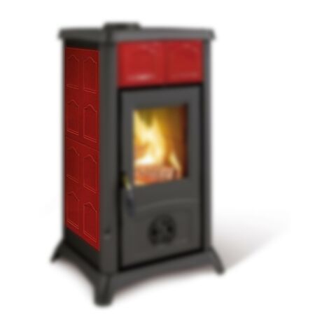 La Nordica Extraflame carreau late'ral de rechange en ce'ramique bordeaux 32x32,8 cm pour poele Gemma Elegance re'f. 7121600