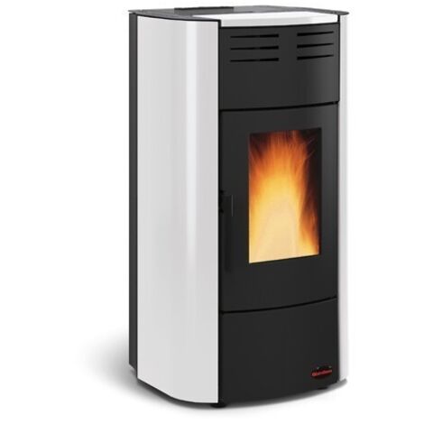 La Nordica Extraflame – Poêle à granulés chauffage central 19 kW – Volume de chauffe 519 m³ – Rendement 94.3 % – Classe énergétique A+ – Télécommande incluse