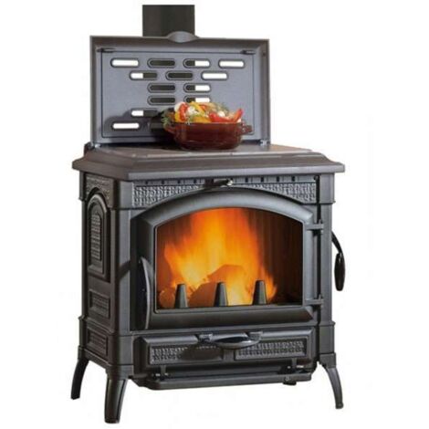 La Nordica Extraflame stufa cucina a legna Isotta Evo piastra con cerchi in ghisa 11,9 kW 258 m