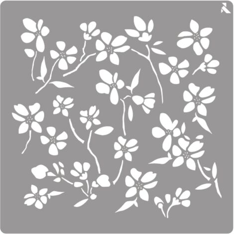 La Pajarita 090001 C Stencil ST-01 Flower