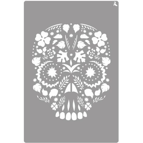 La Pajarita Stencil St-15 Skull 20 x 30 cm Il Papillon speciale per Chalk Paint e Pittura Tela