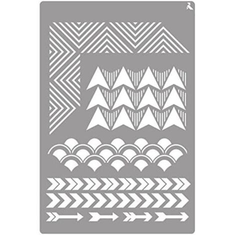 LA PAJARITA STENCIL ST-21 PLANTILLA DECORATIVA MODELO GEOMETRIC