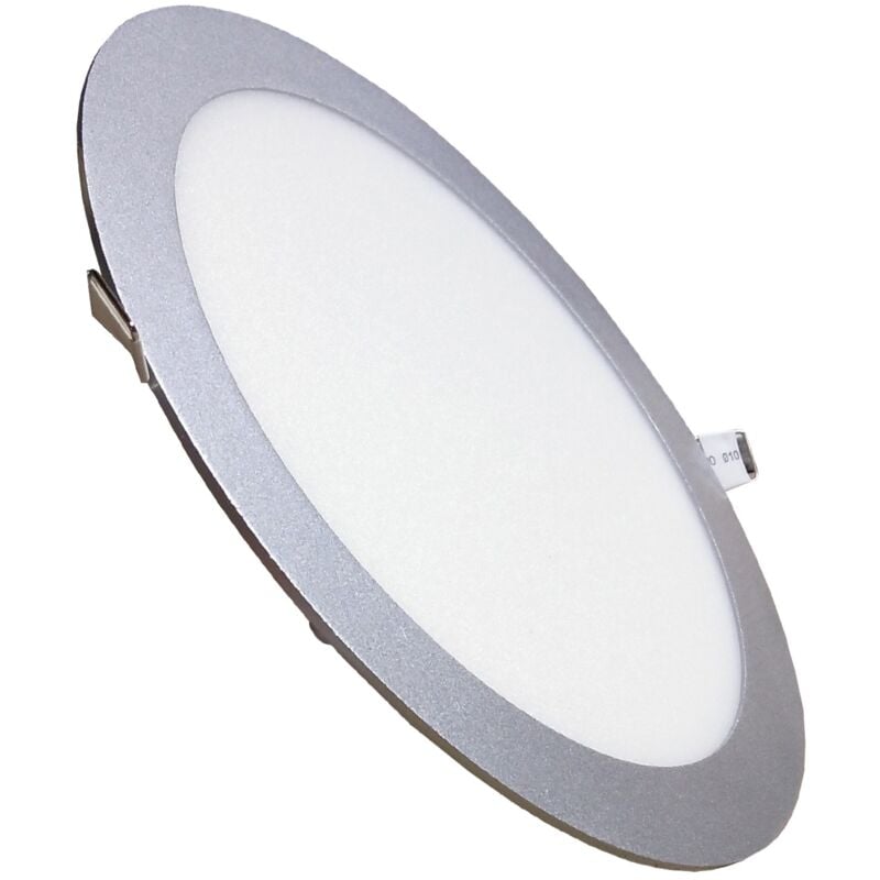 Led Atomant Sl - a-Plat 24WSpot Encastrable led Downlight Rond Extr 2200LM Coupe 280mm Cadre Argent Blanc Neutre 4500K - Lot de 1 u.