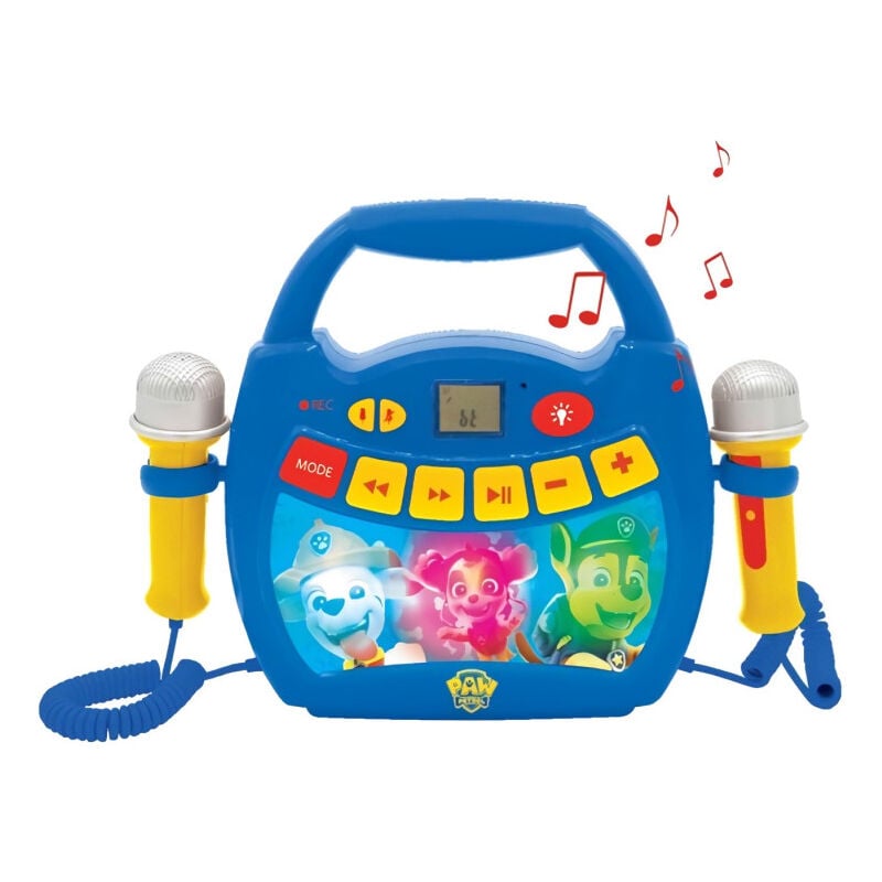 LA PAT PATROUILLE - Enceinte Bluetooth - Effets Lumineux, Micros et Batterie Rechargeable