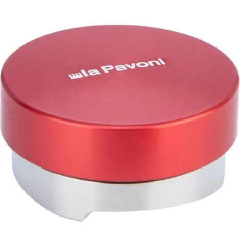 La Pavoni  Edelstahl-Leveller- Tamper mit Logo, Rot 58 mm