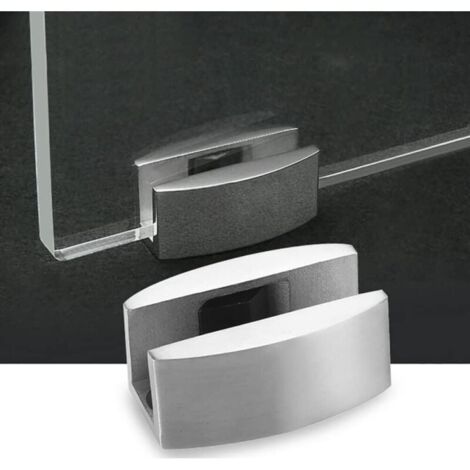 La pince de charnière de pivot de porte fixe la fixation de butée de porte de verre coulissante sans cadre pour la salle de bains