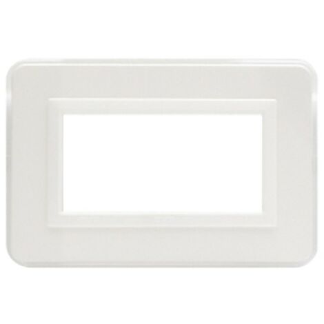 La placa Ave Personal del Sistema 44 polímero de 4 módulos blanco 44P04B