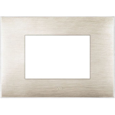 La placa Ave YOUNG44 color beige cepillado de 3 plazas 44PJ03BEG/3D