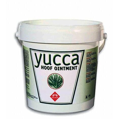 La pommade YUCCA HOOF à base de graisses animales, minérales et végétales aide à contrecarrer l'effet alcalin de l'ammoniac 1000 ml