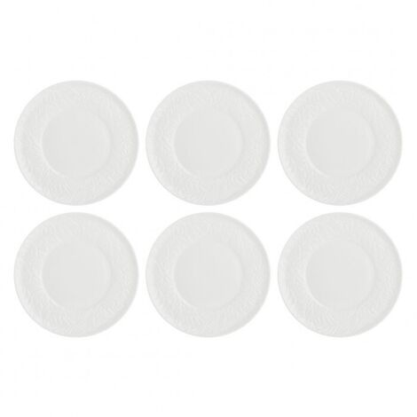 LA PORCELLANA BIANCA Set 6 piatti da insalata Bosco 21,5cm - porcellana bianca