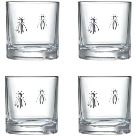 La Rochere - Boite de 4 verres à whisky Abeille 32 cl