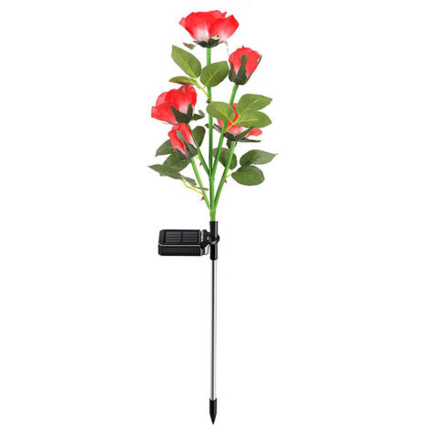 La Rose Rouge Lot von 2 LED-Sonnenlampen in Rosenform
