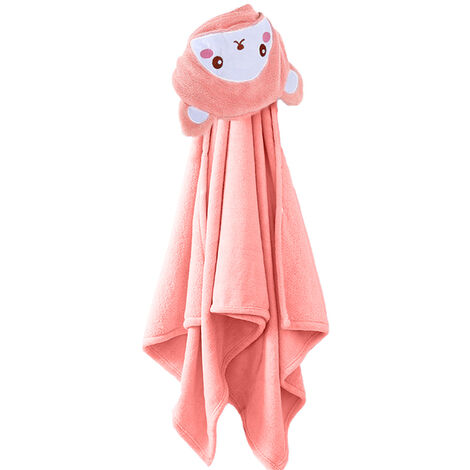 La serviette de bain à capes à capuche pour enfants avec une texture douce est très adaptée à une utilisation dans les salles de bains rose 140 70cm