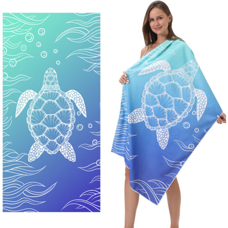 La serviette de plage en microfibre peut être imprimée numériquement et servir de serviette de bain absorbante.