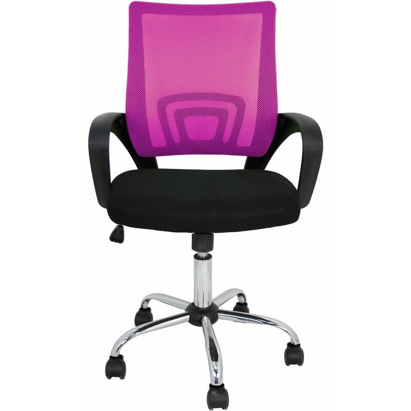 

Silla Estudio Asiento Textil Reposabrazos Rosa