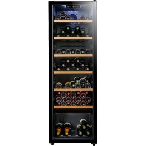 Cave a vin de vieillissement - LA SOMMELIERE - CTVNE147 - 147 bouteilles - Porte vitrée - Classe G - Noir