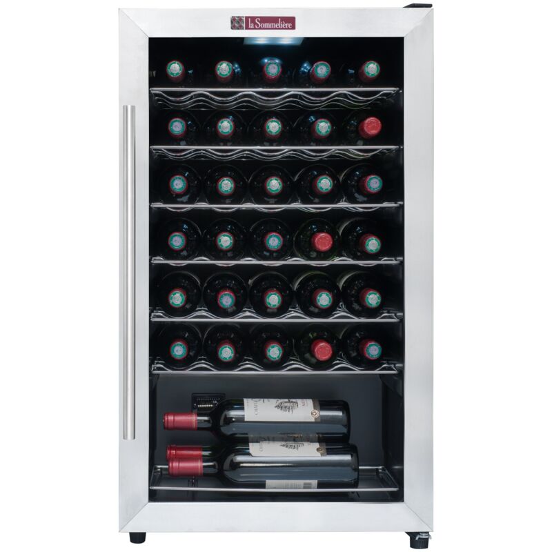 La Sommeliere - LS34A-Cave a vin 34 bouteilles vitree inox