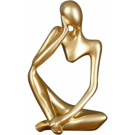 La Statue du Penseur, Résine Penseur Sculpture Abstraite Statue Personnage Moderne Figurines Décor À La Maison Bureau Ornement De Bureau Cadeaux D'anniversaire