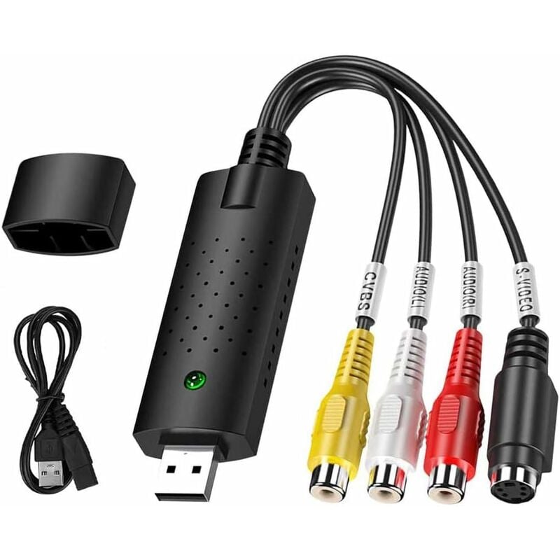 

La tarjeta de captura de video convierte tarjetas de captura de video USB Hi8 VHS, convertidor de archivos digitales USB 2.0 Express a soporte de