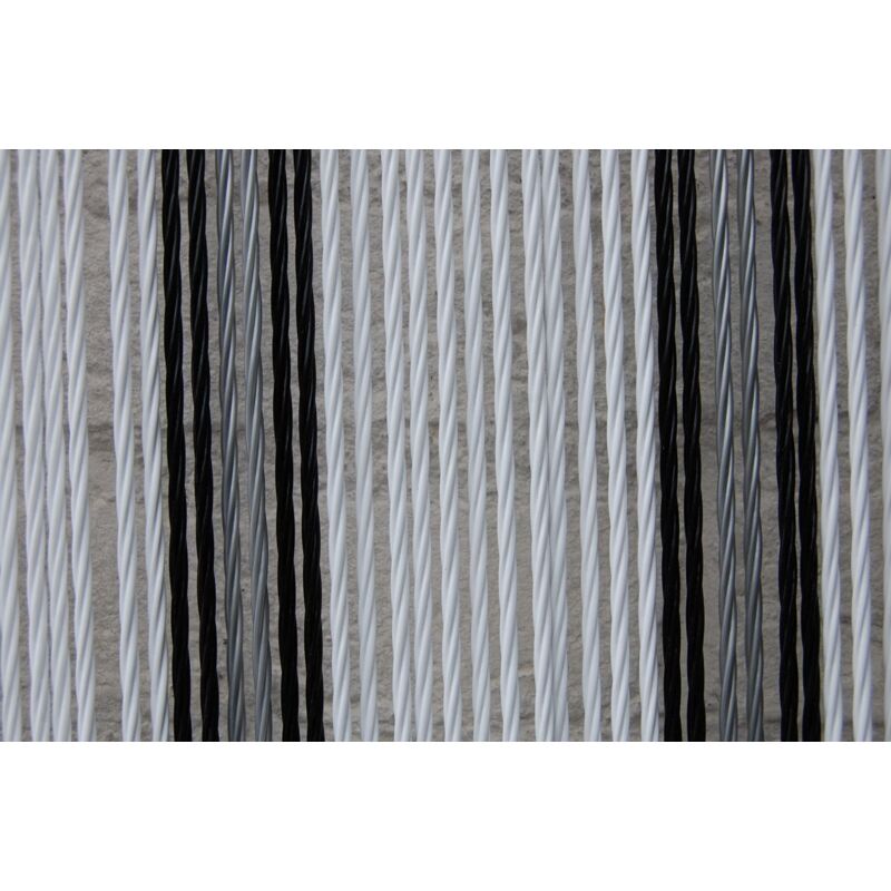 La Tenda Türvorhang Ostuni 1, 90x210cm Weiß-schwarz-grau