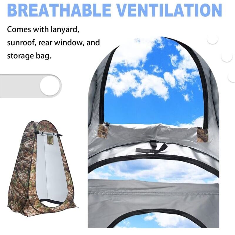 La tente de confidentialité pop-up portable convient à la douche extérieure, au dressing, au parasol et aux toilettes de camping(couleur camouflage)