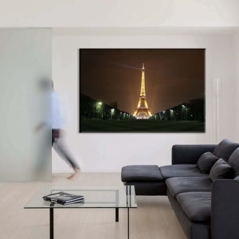 LA TORRE EIFFEL PARIGI Night - Quadro Canvas su telaio in legno - Misura: 140x100 cm