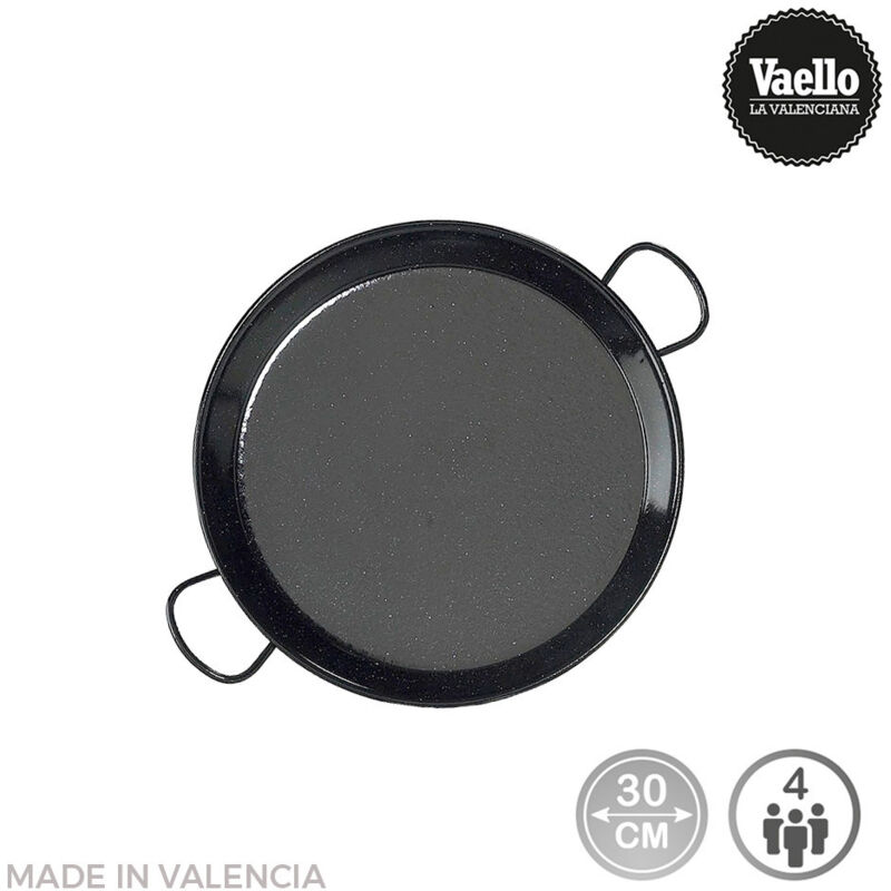 Vaello - Poêle à Paella Émaillée Pour Induction Et Vitrocéramique Ø30cm (4 Personnes).